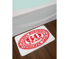 Birthday Stamp Slogan Bath Mat