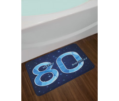 Party Theme and Stars Bath Mat
