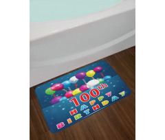 Balloons on Stars Bath Mat