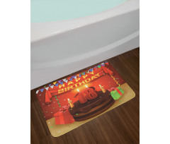 Happy Birthday Cake Bath Mat