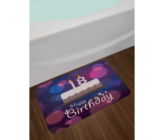 Cartoon Birthday Cake Bath Mat