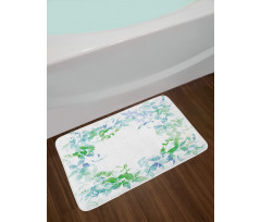 Spring Wreath Watercolor Bath Mat