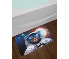 Kitty in Galaxy Dust Bath Mat