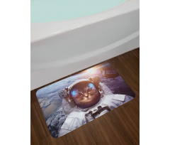 Space Satellite Eclipse Bath Mat