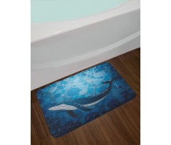 Marine Motif Ocean Retro Bath Mat