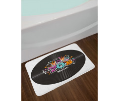 70s Record Discography Bath Mat