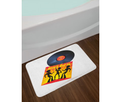 Record Cover Disco Party Bath Mat