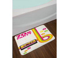 70s Party Casette Tape Bath Mat