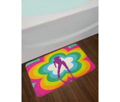 Flower Woman Dance Bath Mat