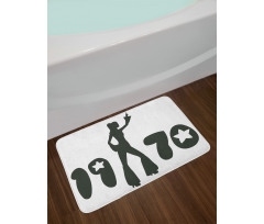 70s Woman Retro Bath Mat