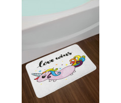 LGBT Slogan Tail Bath Mat