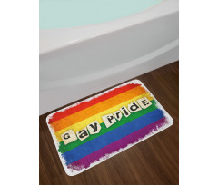 LGBT Parade Retro Style Bath Mat