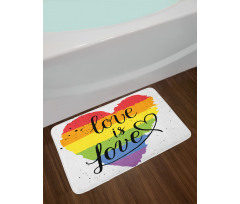 Love is Love Art LGBT Bath Mat