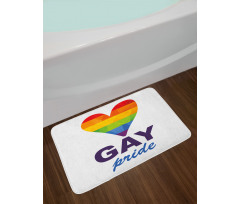 Gay Culture Heart Bath Mat