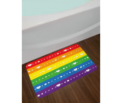 Gay Pride Flag Dots Bath Mat
