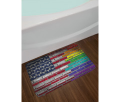 Brick Wall Pride Bath Mat