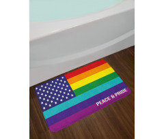 Stars Peace Pride Bath Mat