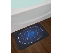 Zodiac Dates in Space Bath Mat