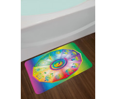 Hippie Style Zodiac Bath Mat