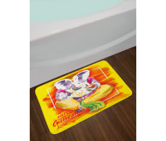 Cultural Ancient Art Design Bath Mat