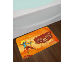 Myhtological Sunset Scene Bath Mat