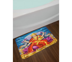 Figure of Wealth Festive Bath Mat