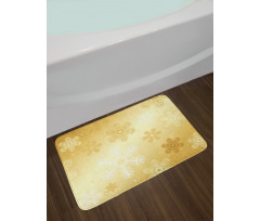 Snowflakes Noel Yule Bath Mat