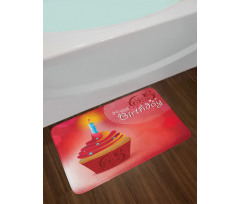 Birthday Cupcake Bath Mat