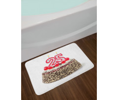 Chocolate Cherry Cake Bath Mat