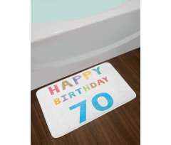 Abstract 70 Birthday Bath Mat