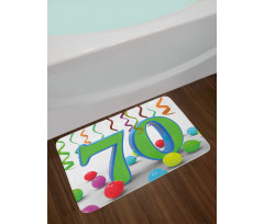 Balloons and Curls Bath Mat