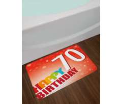 Happy Birthday Slogan Bath Mat