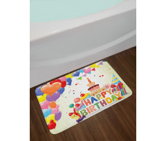 Hearts Funny Cupcakes Bath Mat