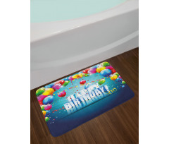 Surprise Party 3D Text Bath Mat