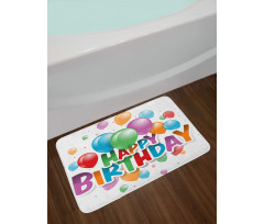 Balloon Burst Celebration Bath Mat