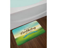 Sincere Greeting Blur Bath Mat