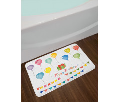 Watercolor Birthday Bath Mat