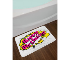 Pop Art Greeting Dots Bath Mat