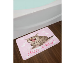 Funny Kitten Greeting Song Bath Mat