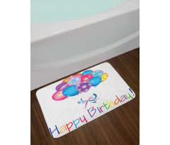 Balloon Bouquet Hearts Bath Mat