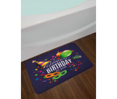 Balloons Ribbons Masks Bath Mat