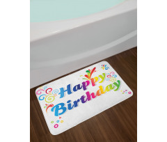 Birthday Message Bath Mat