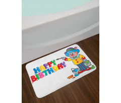 Birthday Party Clown Bath Mat