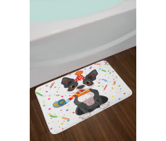 Boston Terrier Dog Bath Mat