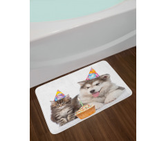Birthday Party Cones Bath Mat