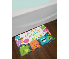 Monster Birthday Bath Mat
