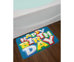 Birthday Lettering Bath Mat
