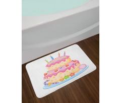 Candles and Candies Bath Mat