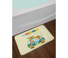 Hippie Birthday Van Bath Mat