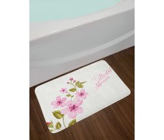 Spring Bridal Flowers Bath Mat